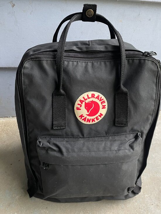 Fjallraven Kanken 23510 Flat Black Backpack Small Book Bag main image 6